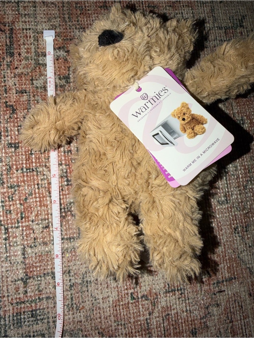 Warmies Brown Curly Bear - Plush Microwavable NWT Mini 7” - Picture 8 of 8